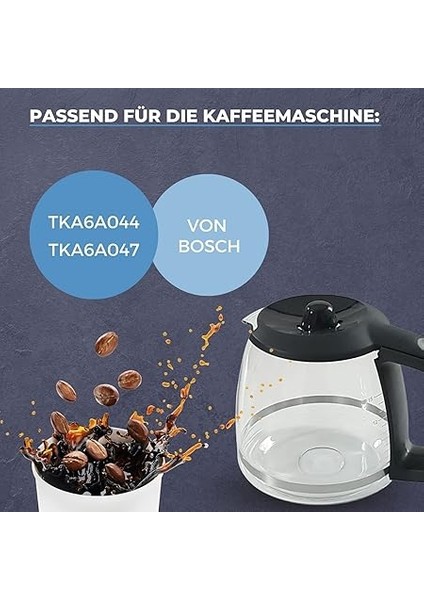 Yedek Sürahi Cam Sürahi Antrasit TKA6A Bosch Kahve Makinesi TKA6A044 / TKA6A047 Için fiyatları