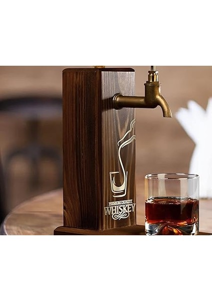 Gift Özel Viski Baskılı Musluklu Doğal Ahşap Içki Standı, Içki Çeşmesi, Doğum Günü Hediyesi, Ev Hediyesi, Içecek Dispenseri modelleri