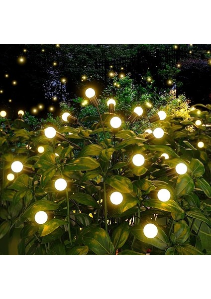 2 Paket Firefly Solar Bahçe Lambası, Firefly Solar Yol Lambası, Dış Mekan Için Solar Lamba, Bahçe Led'leri, Ateş Böceği, Sokak, Veranda, Çim Alanlar, Bahçe Dekorasyonu Için