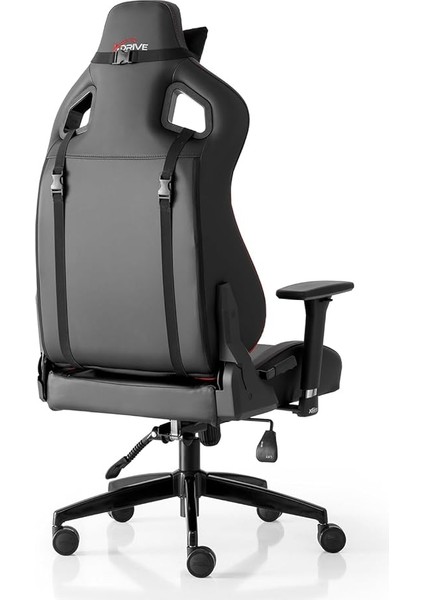 Xd-Akd-K/s Akdeniz Profesyonel Oyuncu Koltuğu, Bel ve Boyun Desteği, Tekerlekli, Hareketli Kolçaklar, 74 x 57 x 24 Cm, Kırmızı/siyah fırsatları