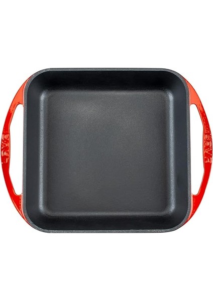 Döküm Kızartma Tavası, Kare, 26X26 Cm, Kırmızı modelleri