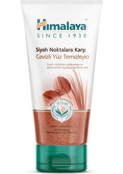 Since 1930 Siyah Noktalara Karşı Yüz Temizleme Jeli, Ceviz, Limon Otu, Parabensiz, Tüm Ciltler, 150 ml