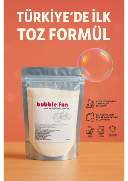 Baloncuk Makinası Için Ultra Yoğun Toz 100 Gr.