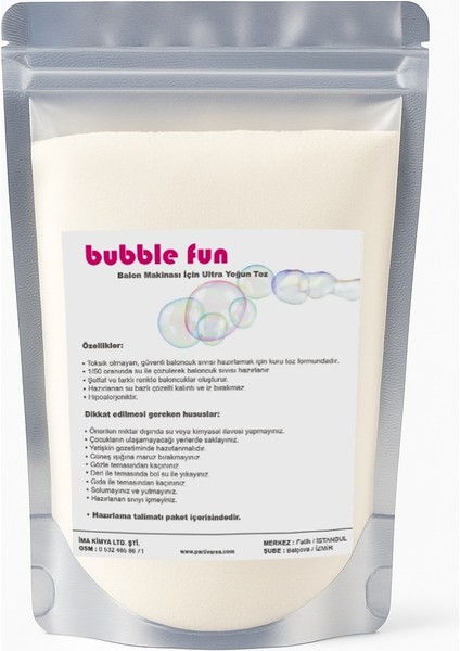 Baloncuk Makinası Için Ultra Yoğun Toz 100 Gr. modelleri