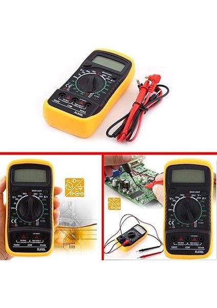 Dijital Multimetre Voltmetre Ampermetre Multimetre Multimetre Ac / Dc Voltmetre Direnç Akım Volt Ohm Test Cihazı Metre Mavi Arka Işık modelleri