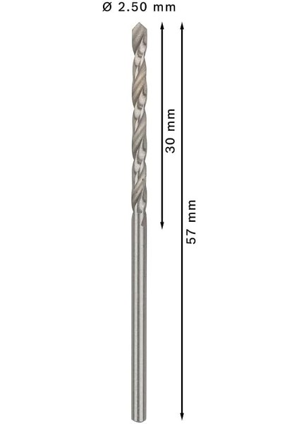 Professional 10 x Hss-G Metal Matkap Ucu (Metal Için, Çap 2,5 Mm, Sağlam Çizgi, Matkap Aksesuarı) modelleri