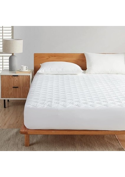 Turca AT9698, Tek Kişilik, Kapitone, Elyaf Dolgulu, Fitted, Lastikli, Yatağı Saran, Alez, Çarşaf Alez, Yatak Koruyucu, 100X200 cm