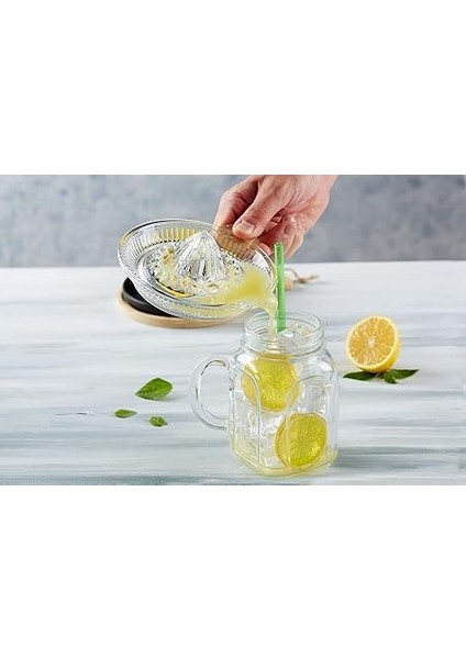 Cam Limon Sıkacağı | Portakal ve Narenciye Sıkacağı | Manuel, Şeffaf Cam, Kolay Temizlenir | Kulplu Taze Meyve Suyu Sıkacağı modelleri