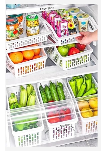 SY-2171 Plastik Büyük Dolap Içi Sebze Meyve Düzenleyici Beyaz 4'lü Set Beyaz modelleri