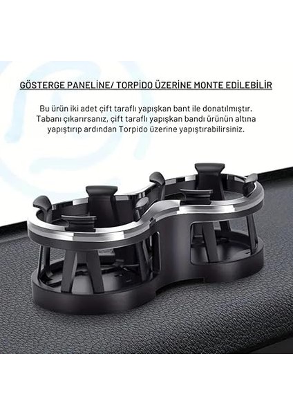 Iki Gözlü Oto Bardak Tutucu Bardak Çoğaltıcı Torpido Üzeri Bardak Tutucu Araç Bardaklık Içecek Tutucu fiyatları