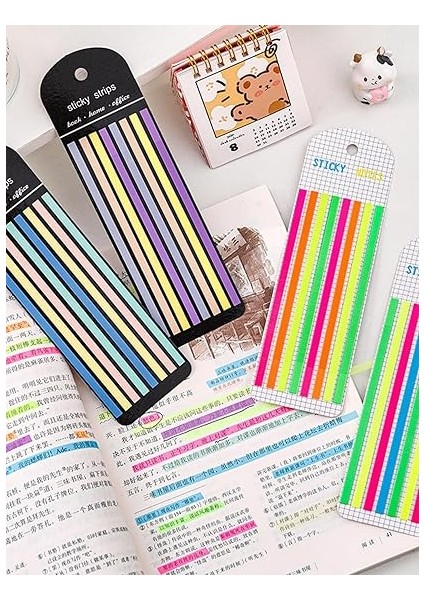 Post-It Sticky Notes Şeffaf Renkli Yapışkan Postit Not Kağıdı Etiketi Uzun Şeritler (Renk 5) indirimleri