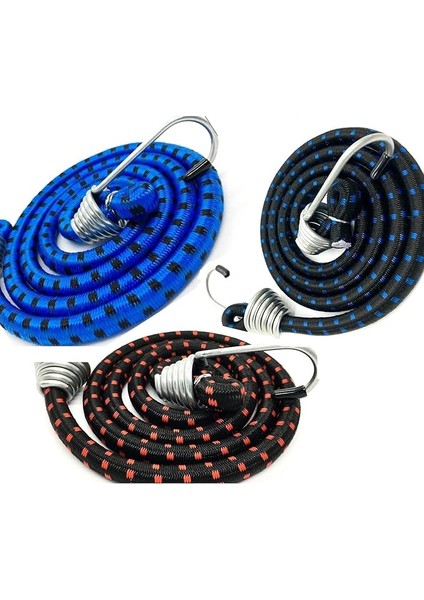 Bagaj Gergi Lastiği Araç Kancalı Bagaj Düzenleyici Esnek Gergi Lastik Araba Çeki Lastiği (3 Adet)