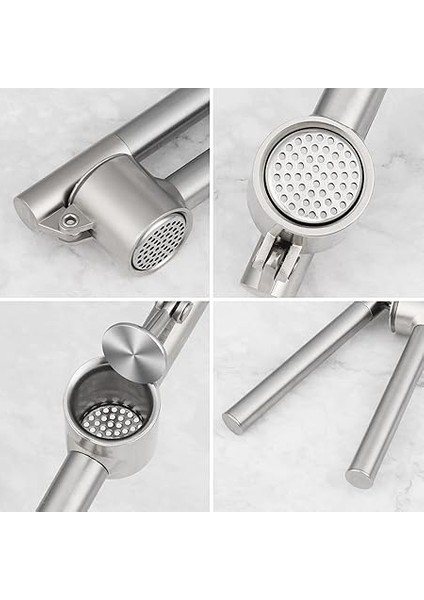 Paslanmaz Çelik Sarımsak Presi – Sarımsak Kesici, Sarımsak Ezici, Sağlam Paslanmaz Çelik Saplı, Pratik Bir Mutfak Yardımcısı ve Mutfak Aleti, 15,8 x 5 cm fırsatları