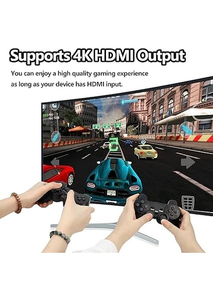 Video Oyun Konsolu, 20.000+ Klasik Oyun Konsolu, 64G 4K HDMI Çıkışı Game Stick, Iki Kablosuz Oyun Konsolu 2.4g Tak ve Çalıştır Tv Çubuğu Taşınabilir Konsol Retro modelleri
