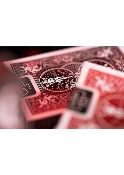 Metalluxe Foil Back Crimson (Red) Kırmızı Kart Premium Iskambil Oyun Kağıdı Kartları Destesi indirimleri