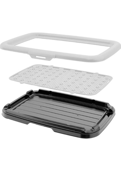 Akıllı Köpek Tuvaleti Elekli gri-Antrasit Siyah Renkli 60X40X5 cm fiyatları