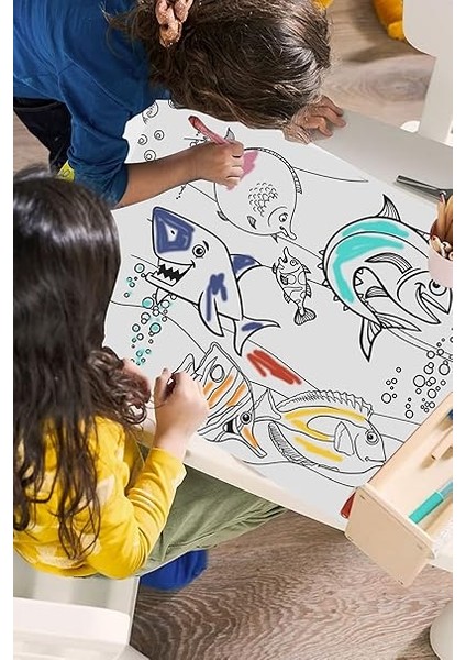 Yaşamı - Okyanus Hayatı - Dev Boyama Kağıdı - Boyama Rulosu - Büyük Boy 5 Metre Uzunluk modelleri