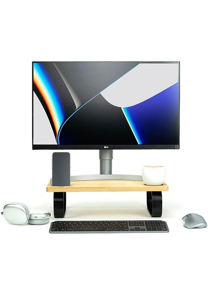 Monitör Standı, Monitör Ünitesi, Ahşap Masa Üstü Monitör Standı