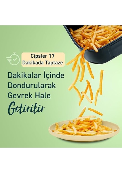 Air Fryer (Sıcak Hava Fritözü), 3.8 Litre Gri, 1500 W, 7 Özelleştirme Fonksiyonu, 75 - 230°C, 1 - 3 Porsiyon, Uygulama ve Ses Kontrolü ve Çevrimiçi Tarifler modelleri