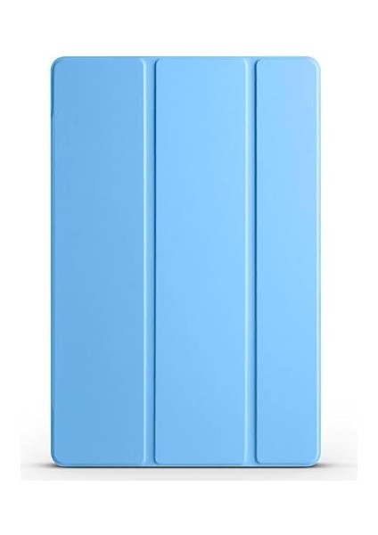 Samsung Galaxy Tab A9 ile Uyumlu Tablet Kılıfı Smart Cover Uyku Modlu Standlı Arkası Sert Şeffaf Kapak - Lacivert fiyatları