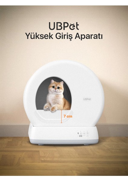 C10 Pro Kameralı Otomatik Akıllı Kedi Tuvaleti için Aparat/Buffle, Kum Sıçratma Önleyici fiyatları