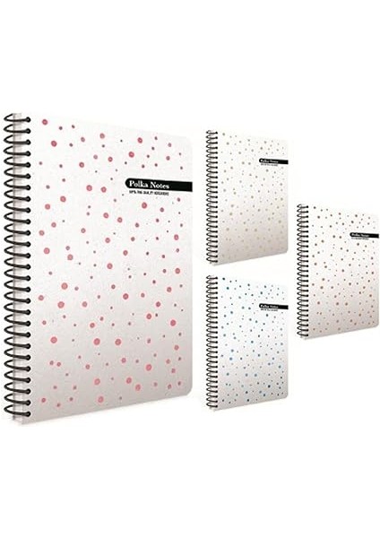 Polka Notes 17 x 24 Spiralli Defter Sert Kapak 120 Yaprak Kareli fiyatları