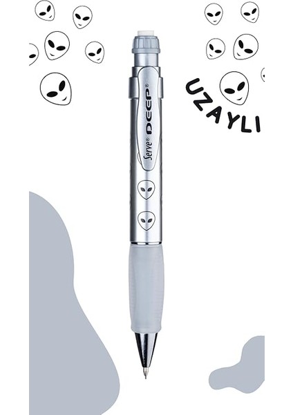 Deep Mekanik Kursun Klm 07MM Metalık Grı Renk Uzaylı Deseni fiyatları