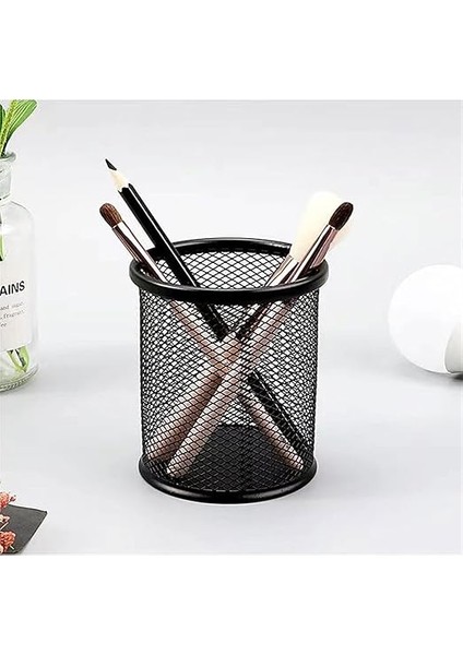 Home Masa Üstü Ofis Tipi Metal Kalemlik,perfore Kalemlik,masa Düzenleyici ve Toparlayıcı Organizer,kalem Kutusu (Siyah Silindir) indirimleri