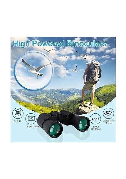 El Dürbünü – 100X Büyütme Kapasitesi ve 100 mm Lens Çapı, 1000 Metrede 56 Metre Görüş Alanı, Su Geçirmez Kauçuk Tasarım, Taşıma Çantalı, Kamp Doğa ve Güvenlik Için Hd El Dürbünü indirimleri