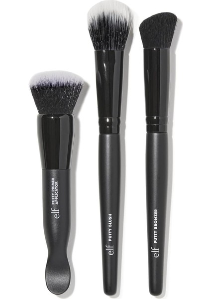 Macun Araçları Üçlü, Macun Ürünleri Için 3'lü Yüz Makyaj Fırçası Seti, Macun Astarı, Allık ve Bronzlaştırıcı, Vegan ve Hayvanlar Üzerinde Denenmemiş Olarak Kolayca Karıştırmanıza Yardımcı Olur