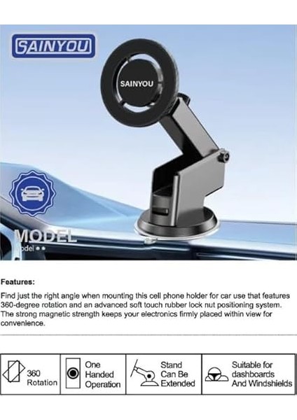 Magsafe ile Uyumlu Içeriğindeki Metal Aparatlar Ile Tüm Cep Telefonlarına Uyum Sağlayan Mıknatısı Çok Kuvvetli Teleskopik Uzayan ve Şekil Alabilen Üst Segment Araç ve Masaüstü Telefon Tutucusu fırsatları