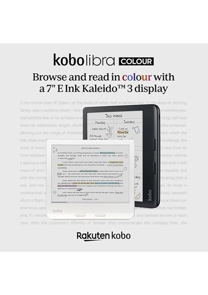 Ink Kaleido™ 3 Ekranlı E-Kitap Okuyucu, 7 Inç, Renkli, Parlama Yok, Bildirim Yok indirimleri