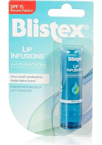 Lip Infusions Hydration Uzun Süreli Nemlendirici Dudak Bakım Kremi Spf 15 X2