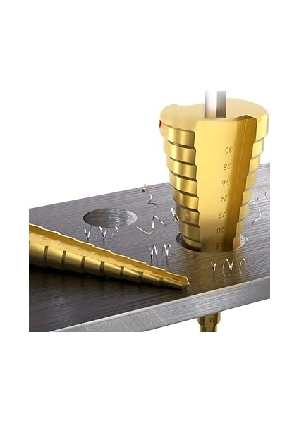 3 Parça Kademeli Matkap Ucu Paslanmaz Uç Alüminyum Sac Demir Delme Seti fiyatları