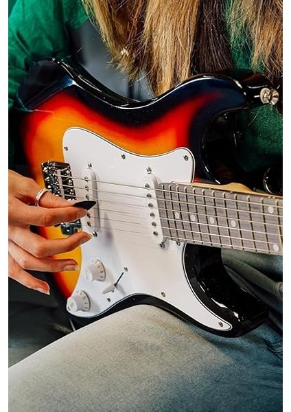 CEG-36SB 8-12 Yaş Çocuklar Için Amfili Full 3/4 36 Inç Elektro Gitar Seti Sunburs fırsatları