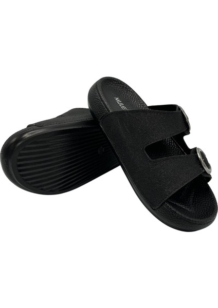 Zenne 11501 Günlük Terlik Beyaz Simli Çift Toka Kutulu Terlik Günlük Terlik indirimleri