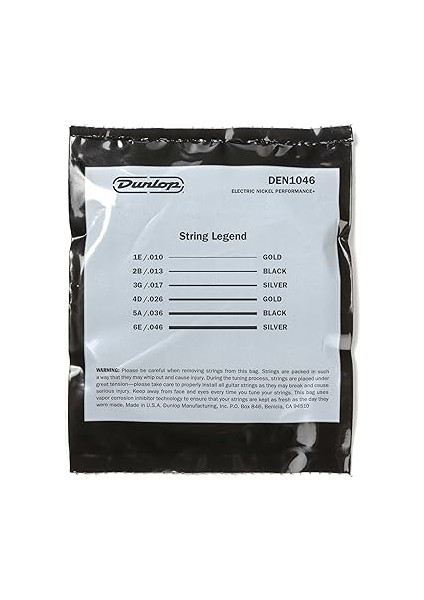 3PDEN1046 Nikel Orta Elektro Gitar Telleri (3'lü Paket) modelleri