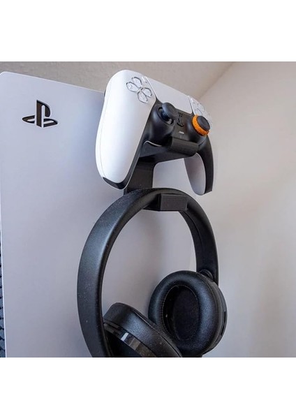 Ps5 Kulaklık ve Kol Standı [minimalist Tasarım] Sony Playstation 5 Için, Siyah