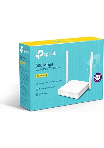 TL-WR844N, 300 Mbps Wi-Fi Router, Ebeveyn Denetimleri, All-In-One( Router, Access Point, Range Extender, Wısp) Modları indirimleri