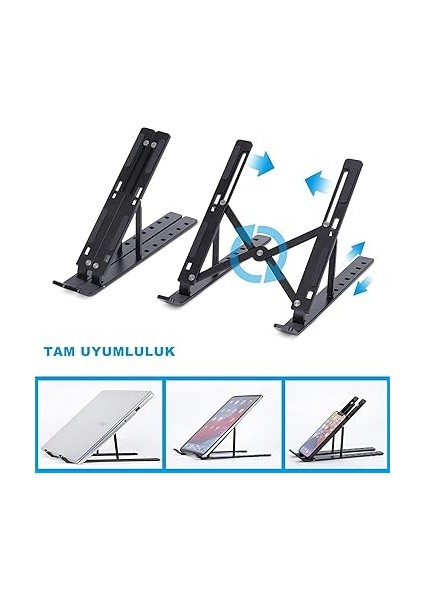 Taşınabilir 10 Kademeli Sert Plastik Laptop Stant Bilgisayar Stant Notebook Stant Tüm Laptoplarla Uyumlu Bilgisayar Standı Taşınabilir Kaymaz Stant Dizüstü Bilgisayar Stantı fiyatları
