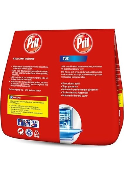 Duo Power Experts Kirece Karşı Etkili Bulaşık Makinesi Tuzu 1 x 2000 G , Makine Tuzu modelleri