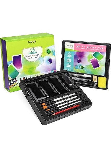 Sulu Boya Seti, Profesyonel 36 Sabit Pigment Boyama Kutusu, Yüksek Pigmentasyon, Sanatçılar, Öğrenciler, Yetişkinler Için 12 Sulu Boya Kağıdı fiyatları