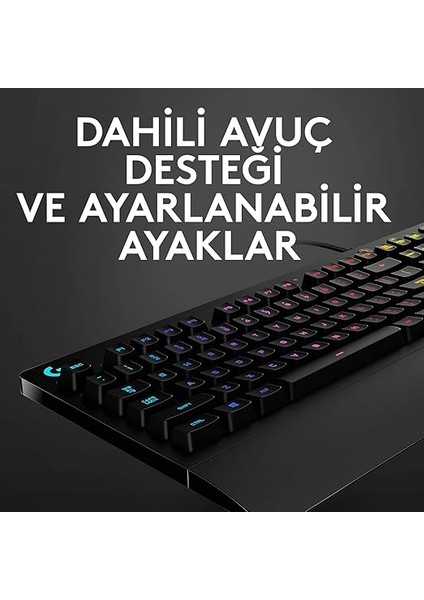 G G213 Rgb Kablolu Oyuncu Klavyesi, Lıghtsync Teknolojisi, Sıvı Dökülmesine Dayanıklı, Özel Medya Denetimleri, Türkçe Q Klavye, Siyah indirimleri