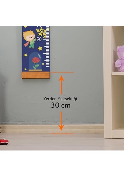 Prens Tasarımlı Çocuk Odası Duvar Boy Ölçüm Cetveli indirimleri