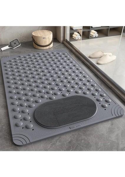Home Antrasit Renk Silikon Kaymaz Tabanlı Banyo Paspası Duş Kaydırmazı Vantuzlu 36 x 69,5 cm fiyatları