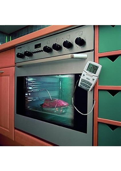 Dostmann Dijital Kızartma Termometresi, 14.1500, Gıda Maddelerinde Sıcaklık Ölçümü, Alarm Değerleri, Paslanmaz Çelik Delme Sensörü, Fırın Için fiyatları