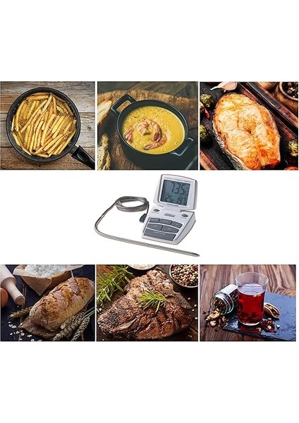 Dostmann Dijital Kızartma Termometresi, 14.1500, Gıda Maddelerinde Sıcaklık Ölçümü, Alarm Değerleri, Paslanmaz Çelik Delme Sensörü, Fırın Için modelleri