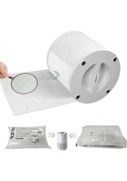 Fresh Air Filter 10 Adet Nano Gümüş Iyonlu Elektrostatik Toz Tutucu Ön Filtre Xiaomi Smart Purifier 4 Compact ile Uyumlu