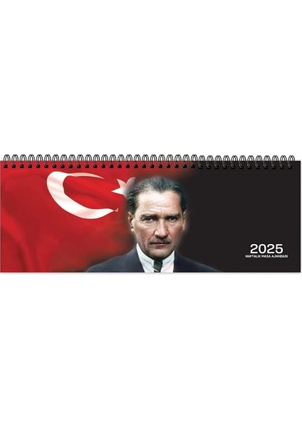 Color 2025-AJ-65 12 * 33,5 Spr.haftalık Masa Ajandası-Atatürk