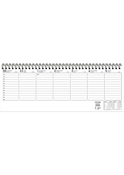 Color 2025-AJ-65 12 * 33,5 Spr.haftalık Masa Ajandası-Atatürk fiyatları